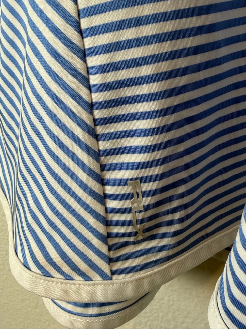 RLX Ralph Lauren Womens Tailored Fit Golf Polo Shirt Striped Womens Size Medium - Picture 5 of 7